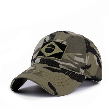 Army Camouflage Male Baseball Cap Men Embroidered Brazil Flag  Caps Outdoor Sports Tactical Dad Hat Casual Hunting Hats daiiibabyyy